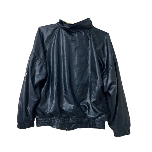 90s Le Coq Sportif Navy Lime Green Windbreaker Jacket Pants 2 Pc Set Size Small - Picture 7 of 13